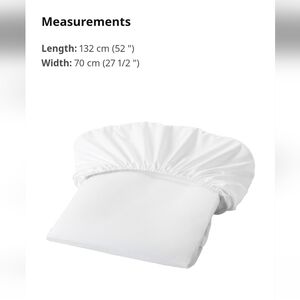Crib Mattress protectors Includes 2 white, 70x132 cm (27 1/2x52")